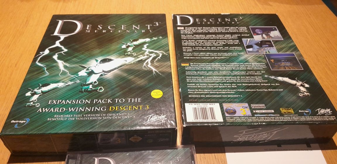 Descent 3 mercenary  expansion pack Big box gry PC gra komputerowa