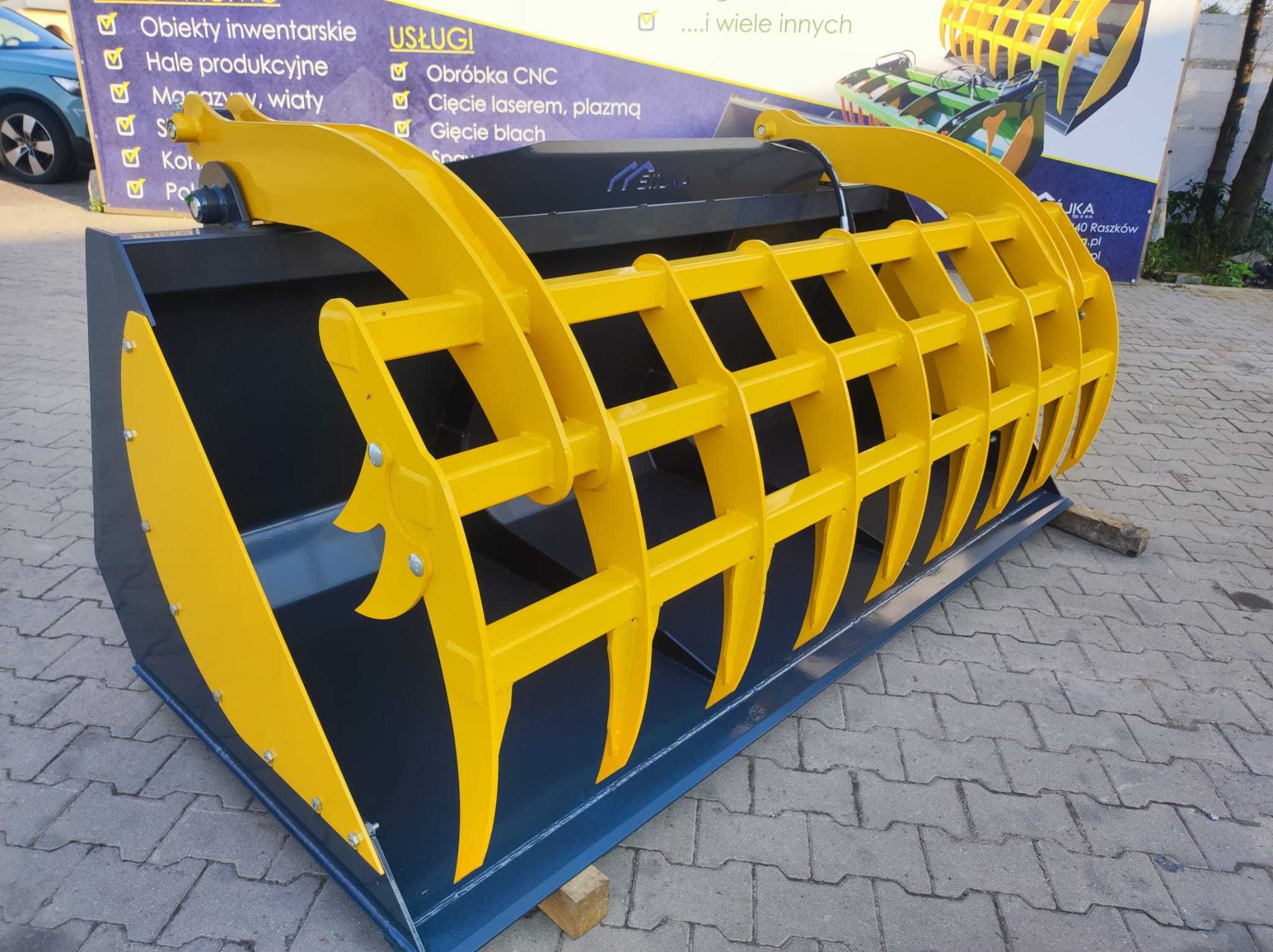 RATY!  Łyżko-krokodyl, zęby palone, 220 cm do Claas,JCB,Matbro,Cat,JLG