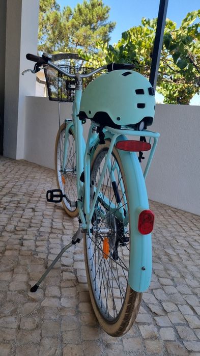 Bicicleta Pasteleira Btwin Elops Verde Água