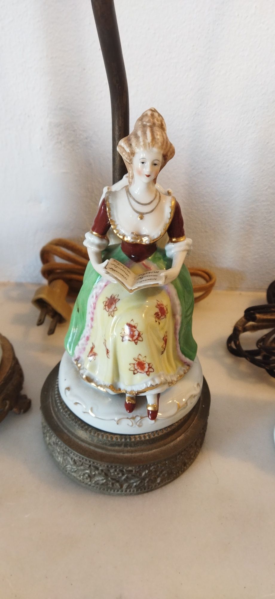 Abajur lâmpada Vitoriano Porcelana