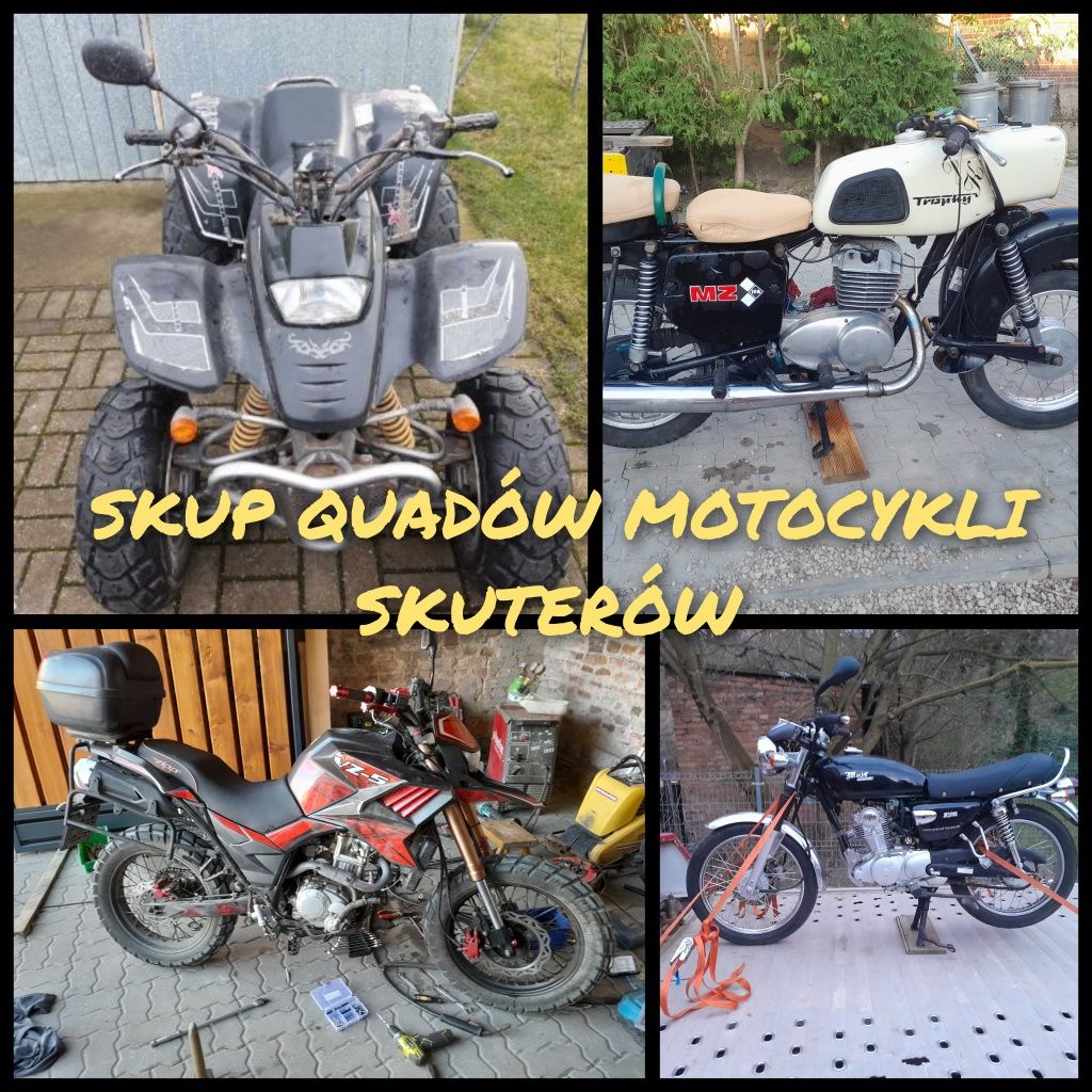 Skup Quadów motocykli motorów skuterów sprawne i uszkodzone