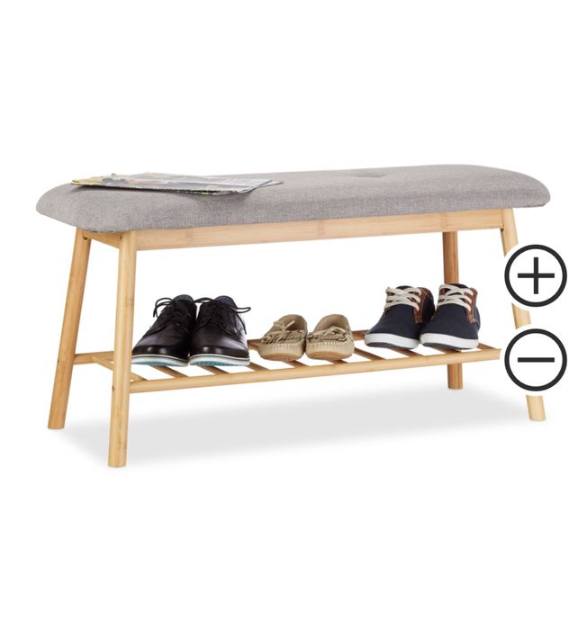 Ławka półka szafka regał na buty bambus