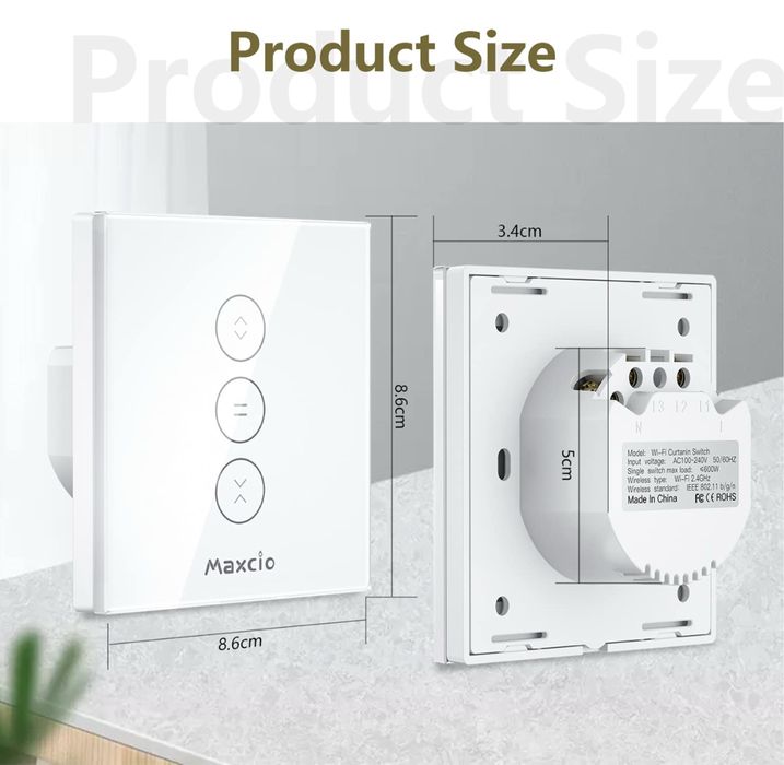 Maxcio inteligentny przełącznik rolet, Wi-Fi 3sztuki