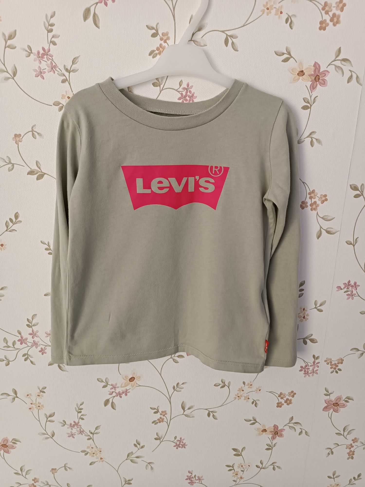 Levis levi's 98 cm long sleeve koszulka bluzka z długim rękawem kwiaty