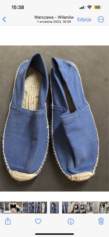 Espadryle dwie sztuki rozmiar 31 i 32 nowe