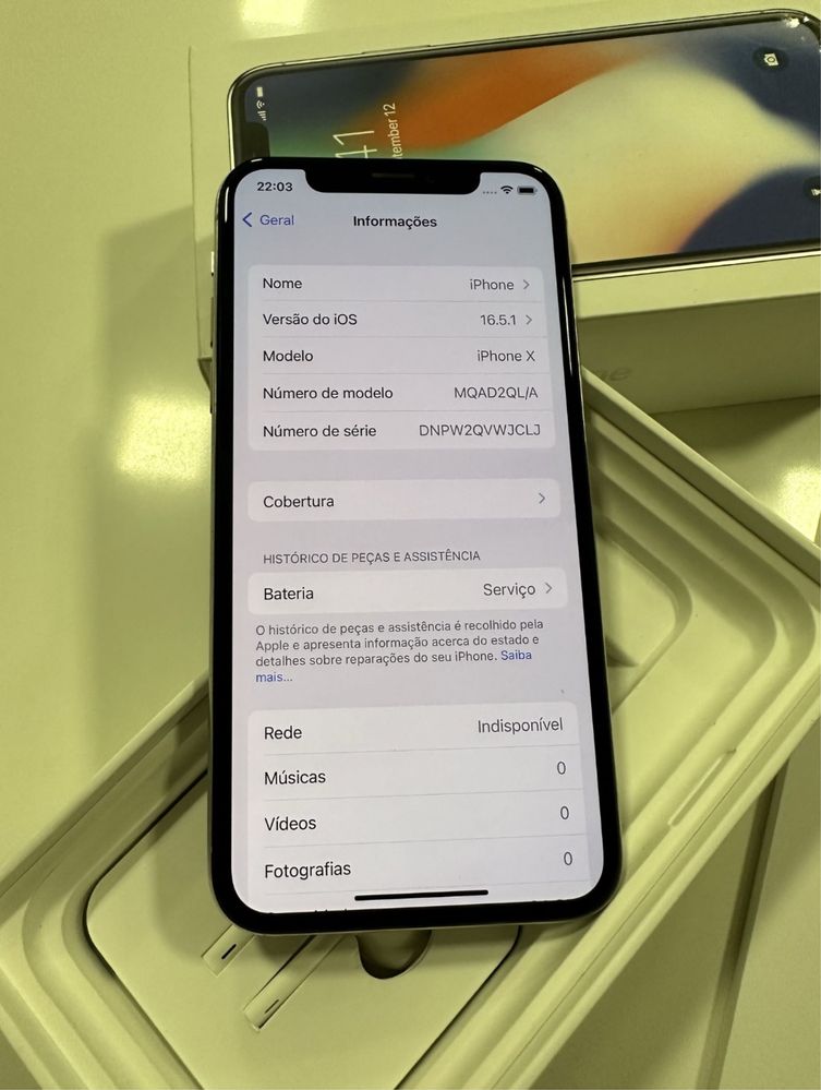IPhone X branco 64gb