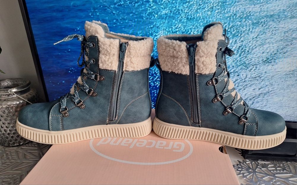 Buty zimowe śniegowce trzewiki botki Graceland rozm.34