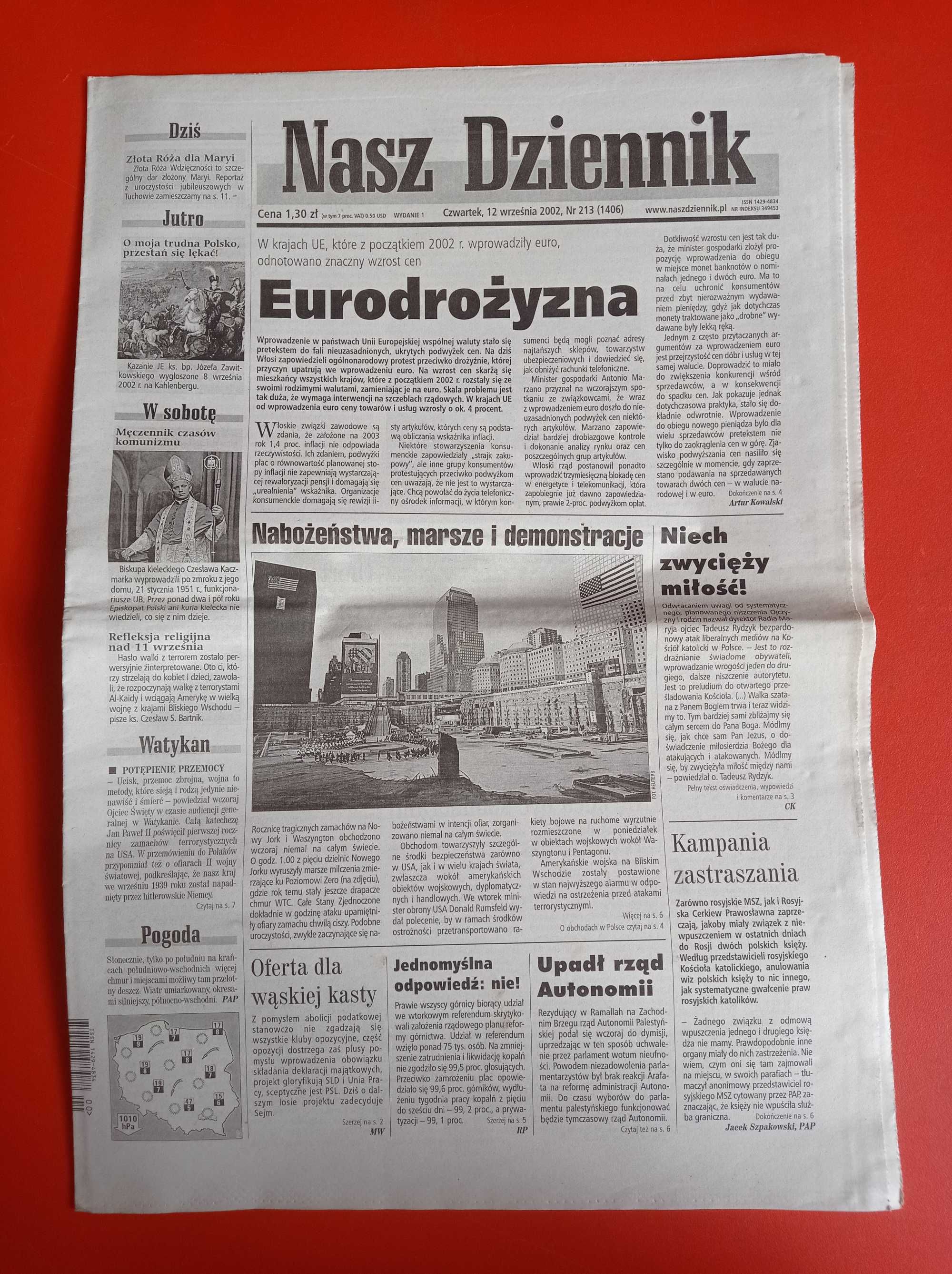 Nasz Dziennik, nr 213/2002, 12 września 2002