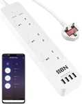 Listwa zasilająca HBN Smart Wi-Fi z 3 gniazdami AC, 4 portami USB