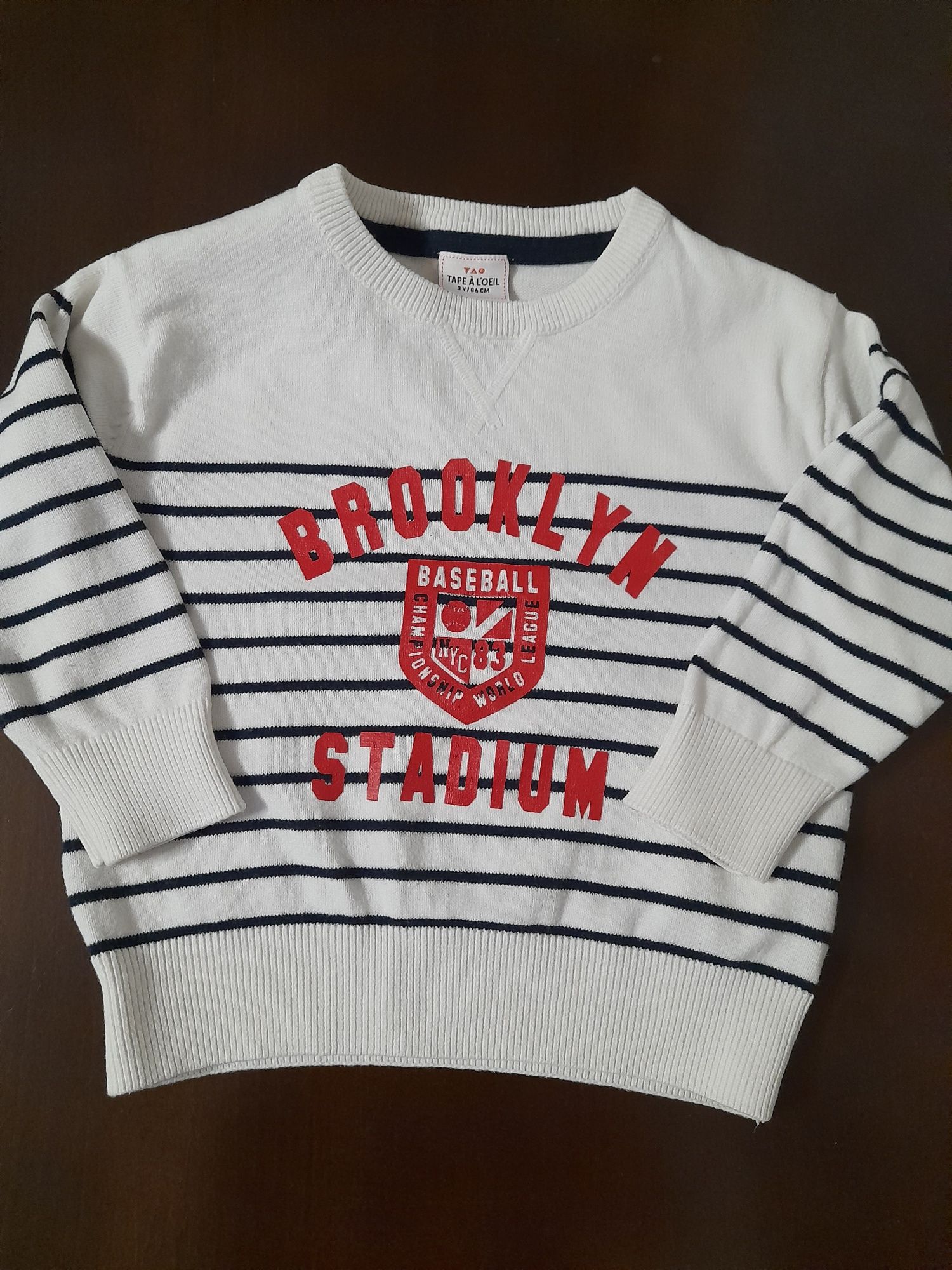 Sweterek chłopięcy styl marynarski rozmiar 86