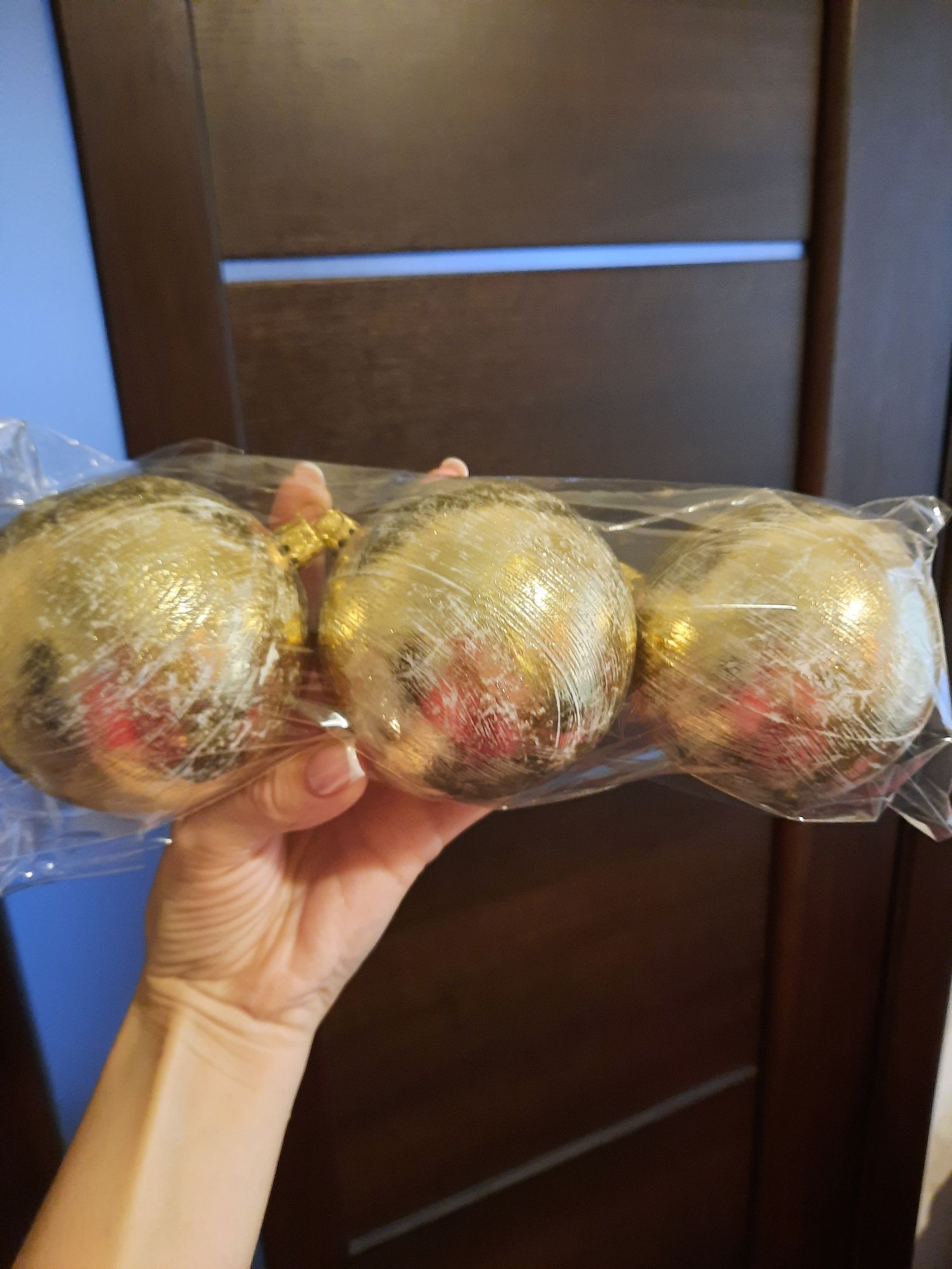 Кульки на ялинку золото-фольга