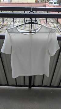 Biała koszulka Basic klasyczna 38 M