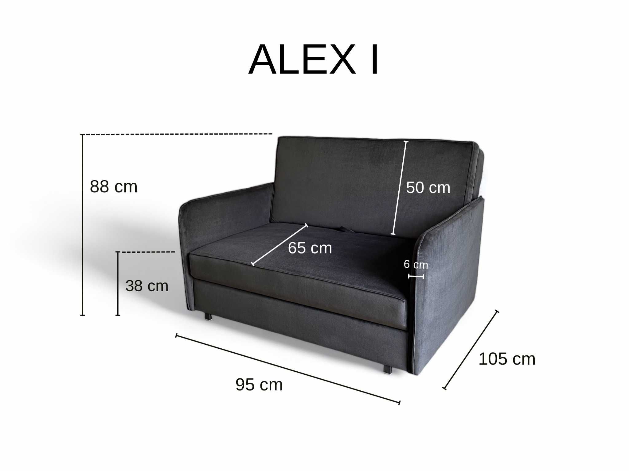 Amerykanka Alex, sofka, kanapa, łóżko. Fotel rozkładany,szybka dostawa