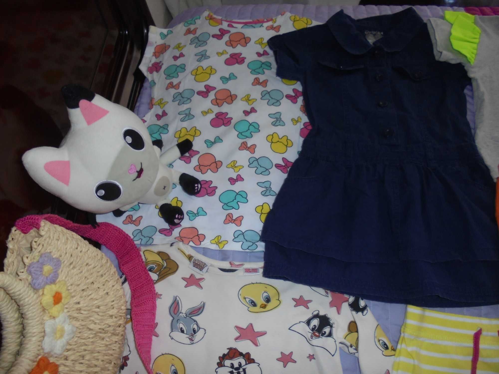 lote de roupa de menina a carteira as flores