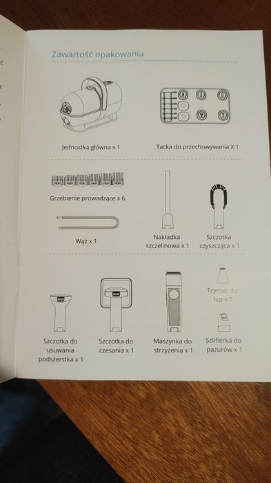 Odkurzacz/ zestaw do pielęgnacji sierści zwierząt oneisall on-d80