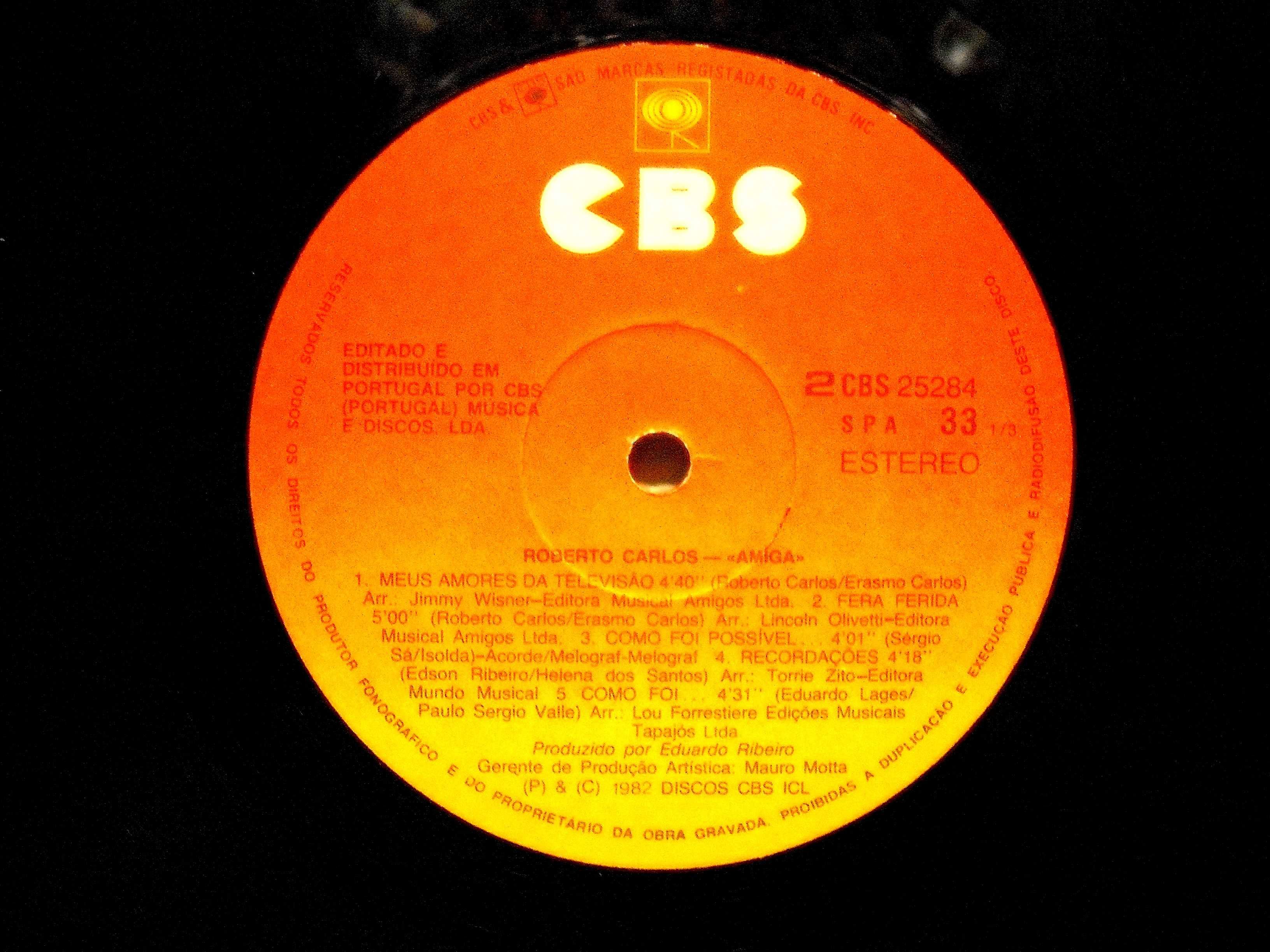 Roberto Carlos - Amiga - Vinil LP 33 Rpm - 1984