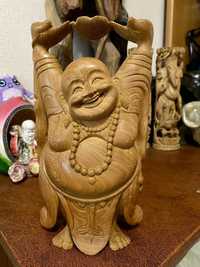Деревянная статуэтка, фигура Хоттей, Будда, Китай, сандаловое дерево