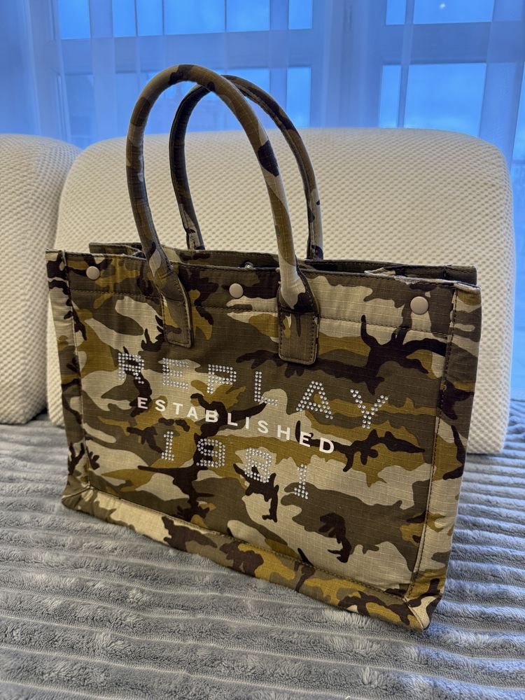 Torebka typu shopper Replay