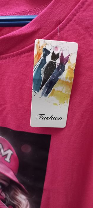 Komplet bawełniany różowy lalka xxl Fashion