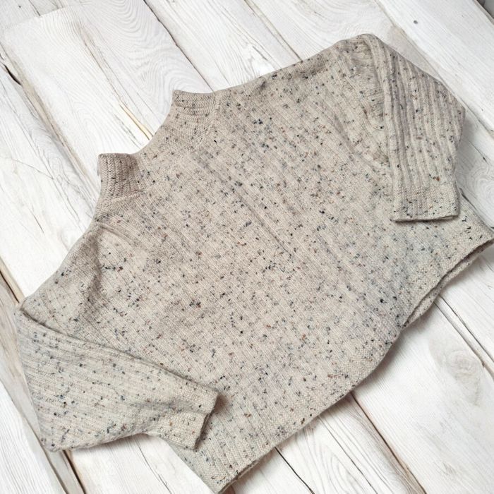 Kardigan damski 100% wełna miękki mięsisty ciepły tweed oversize
