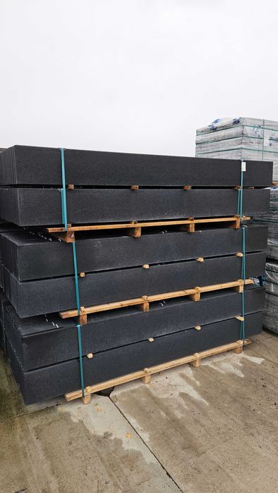 Płyta podmurówka pełna grafit - pod panel ogrodzenie / WALDI Radoszyce