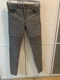 Szare jeansy 158