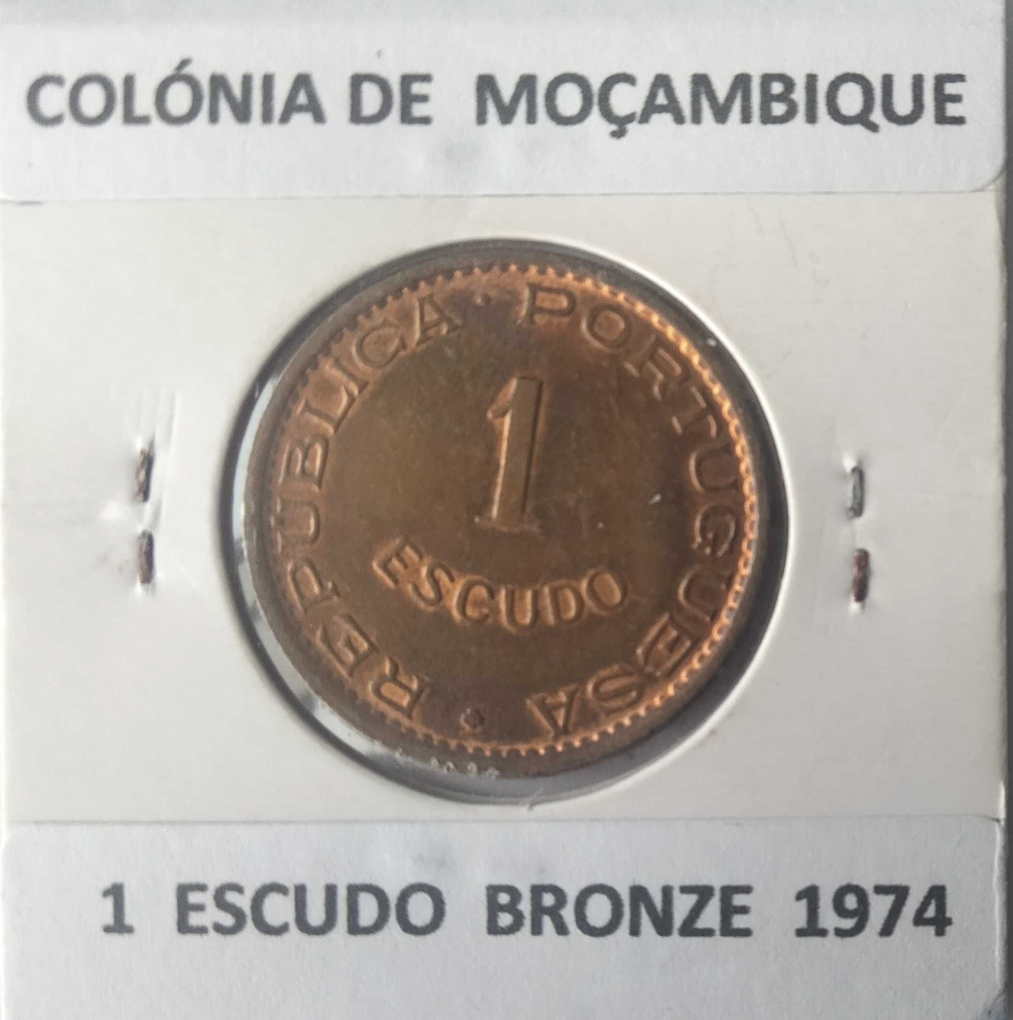 4 Moedas Portuguesas de 1 Escudo Circuladas na Ex Colónia Moçambique