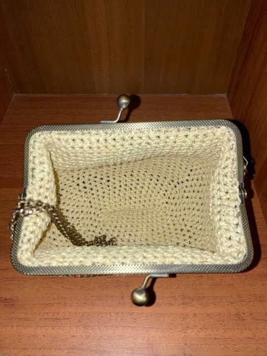 Сумочка - косметичка/фермуар рафія - метал ручна робота Handmade UA