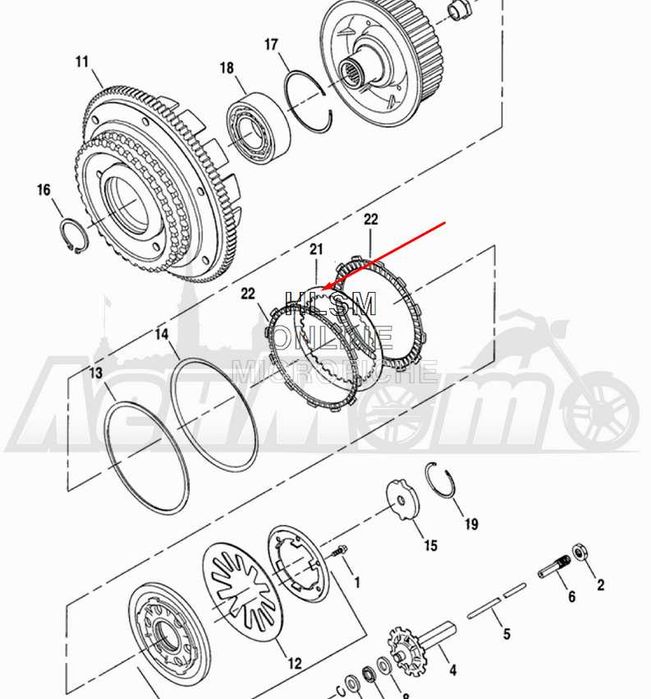 37913-98 Комплект дисков сцепления Harley-Davidson новое