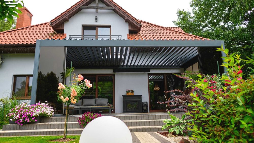 Pergola tarasowa lamelowa