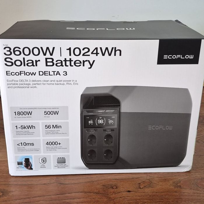 3600W/1024Wh ( Зарядна станція Ecoflow Delta 3  Европа )