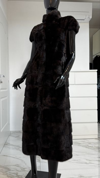 Норковий жилет довгий 125см