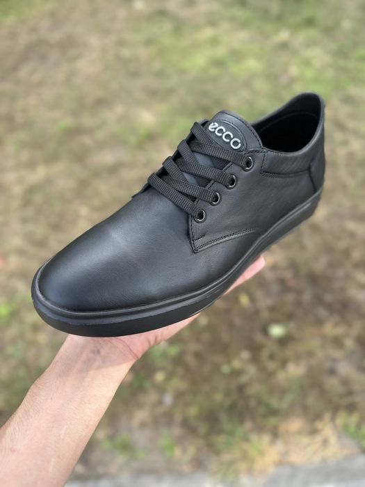 Кожаные мужские туфли, кроссовки  Ecco