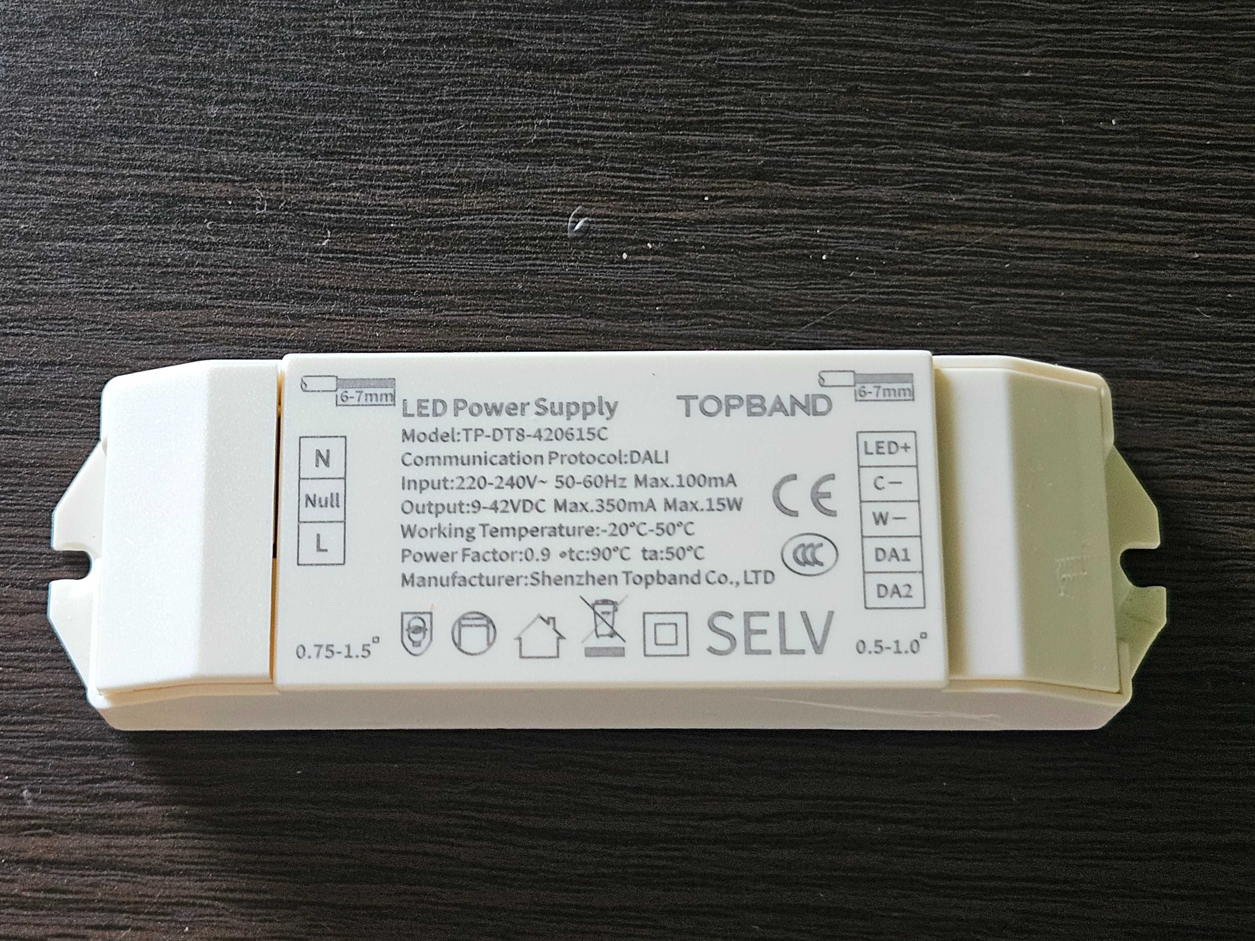 Zasilacz LED TOPBAND TP-DT8-42 9-42V DC 15W