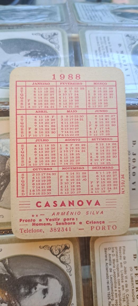 Calendários de bolso colecção.