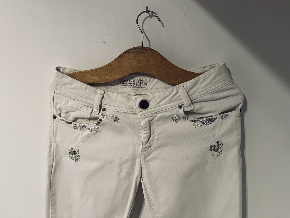 Jeans Rossodisera białe damskie M