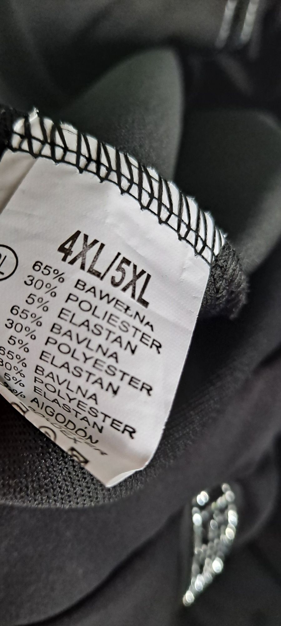 Spodnie wizytowe ze srebrną lamówką 4xl/5xl