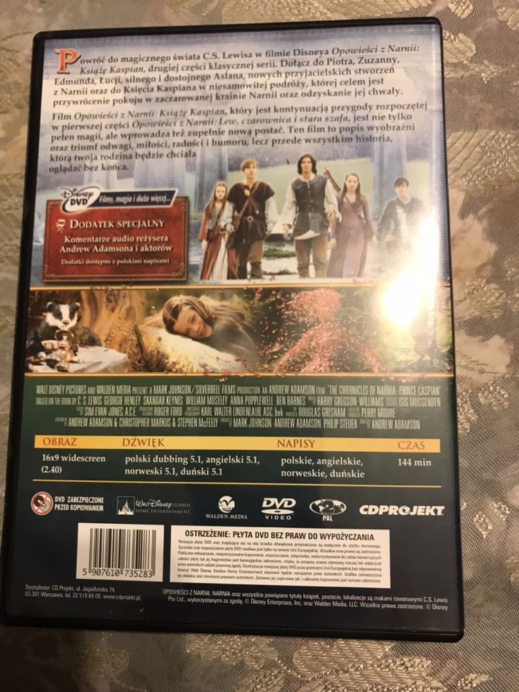 Bajka DVD Disney „Opowieści z Narnii- Książę Kaspian”