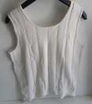 Camisola Senhora Alças Branca Tricot Algodão XXL Estimada