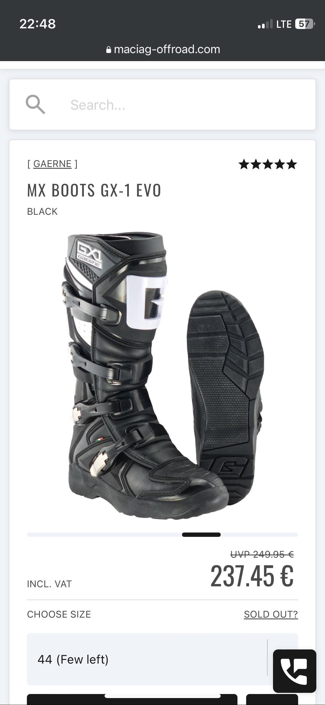 Gaerne GX-1 EVO. Buty motocross. Rozmiar 44/27,5 cm + Gratis!!!