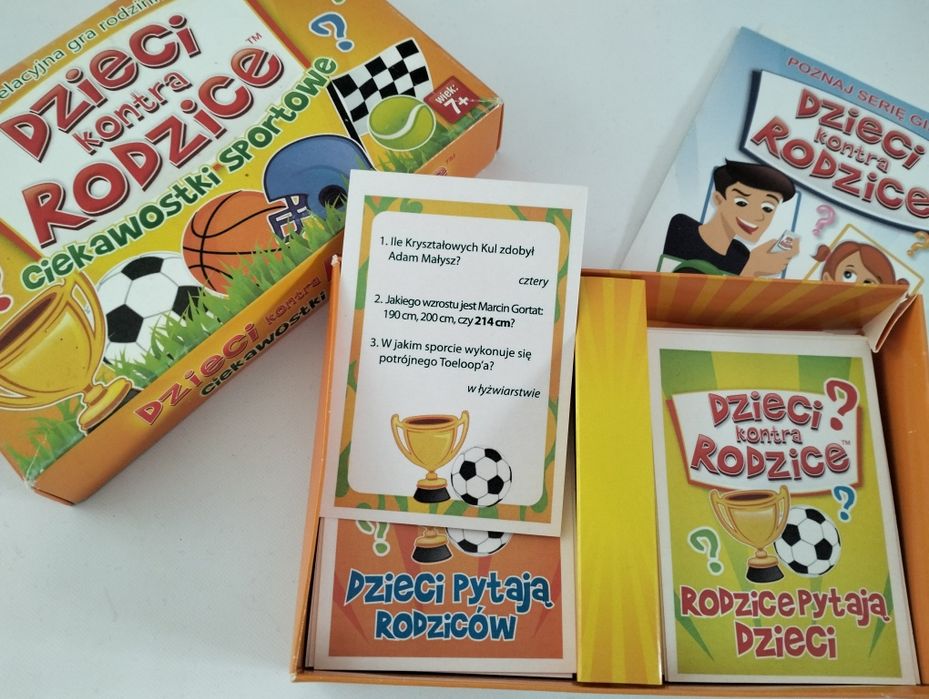 Gra sportowa zagadki dzieci kontra rodzice