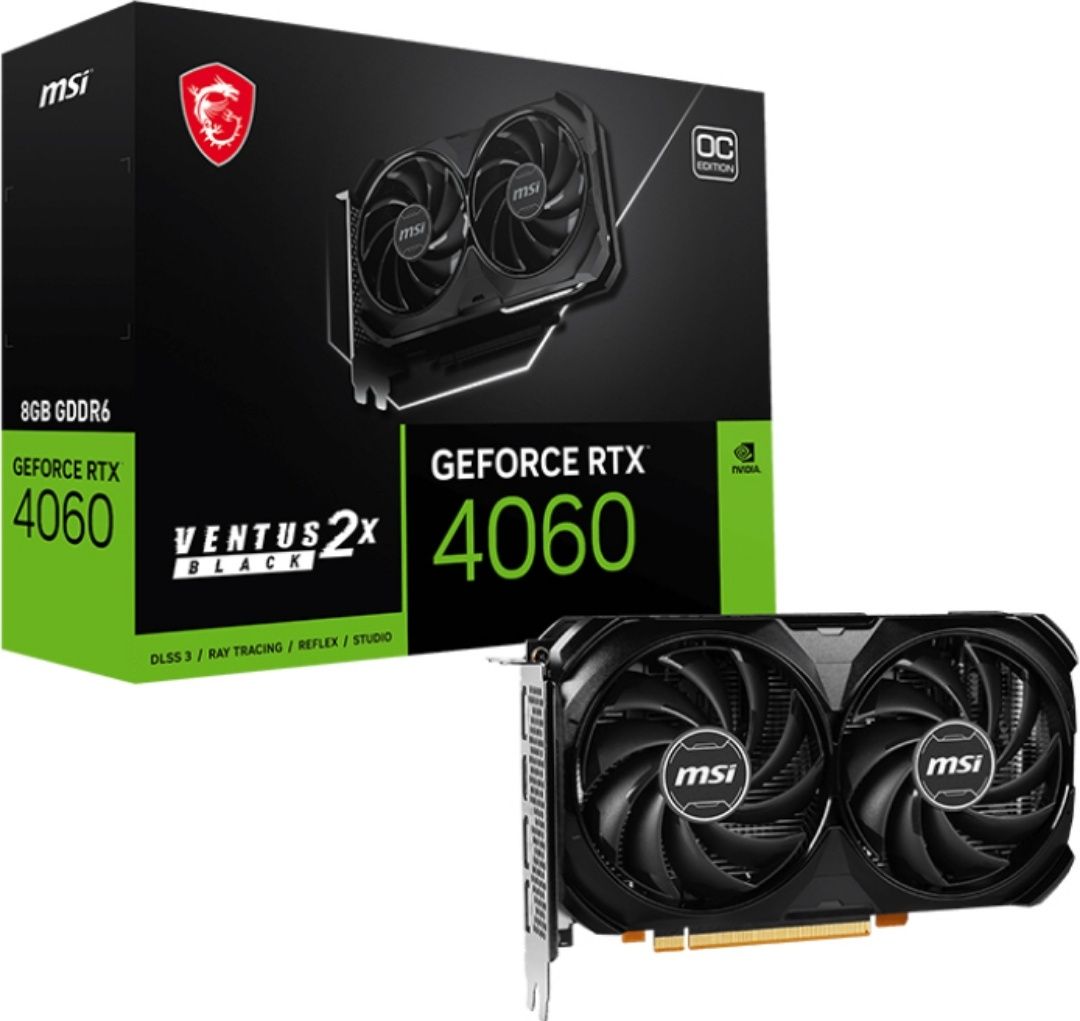 Нова нерозпакована Відеокарта MSI GeForce 4060 Ventus 2X Black 8G