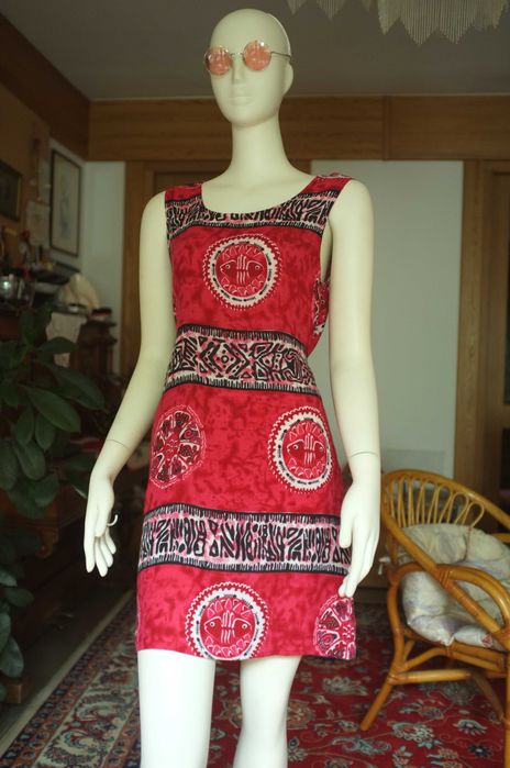 etniczna surferska letnia sukienka etno grunge S/M hippisowska