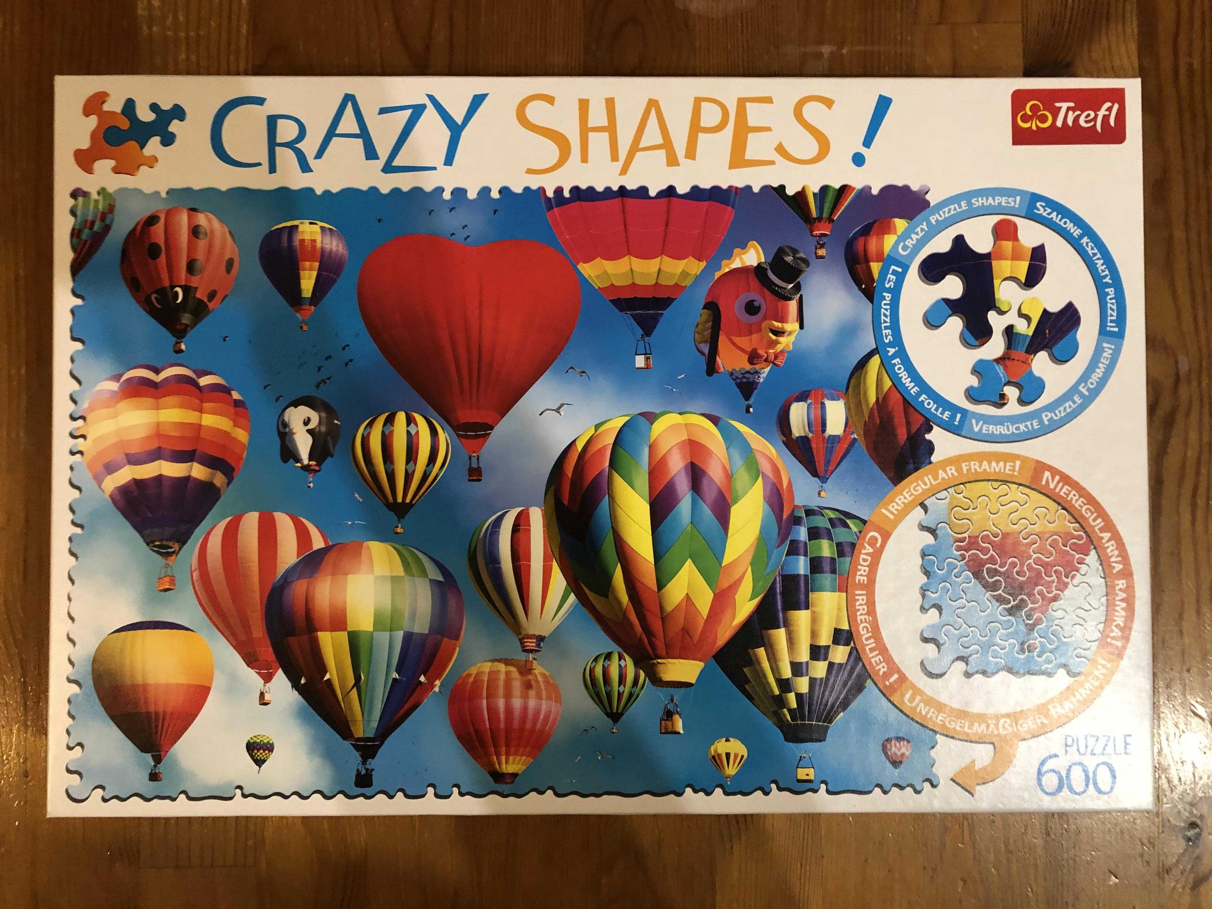 Puzzle "Kolorowe balony" 600 elementów Trefl Crazy Shapes