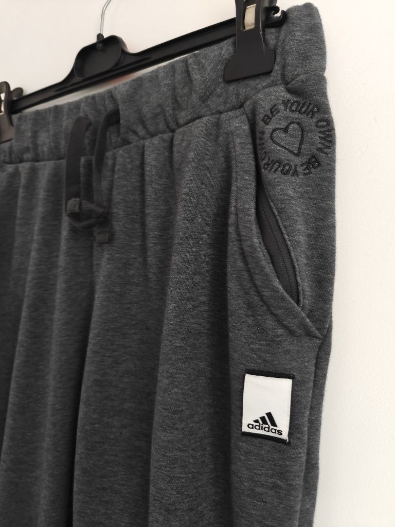 Adidas spodnie sportowe dresowe damskie logowane L/XL