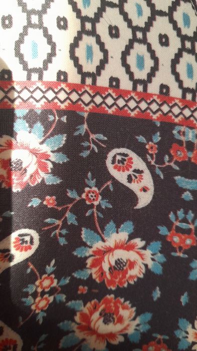 40 42 L XL Reserved orientalna wzorzysta bluzka nietoperz krótki rękaw