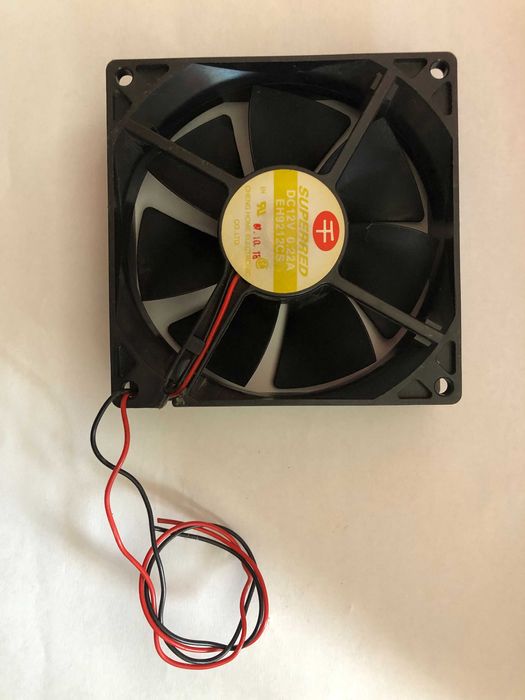 Wentylator Superred 12V  2-żyłowy 9x9x2,5 cm