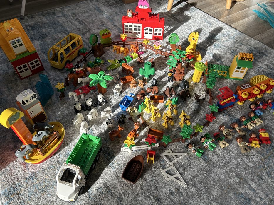 Lego duplo zwierzęta zoo bardzo duzy zestaw