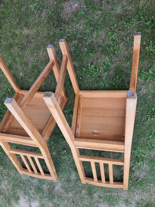 3 krzesla drewniane ikea stefan