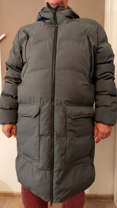 Płaszcz puchowy zimowy grafitowy XXL NOWY 4F